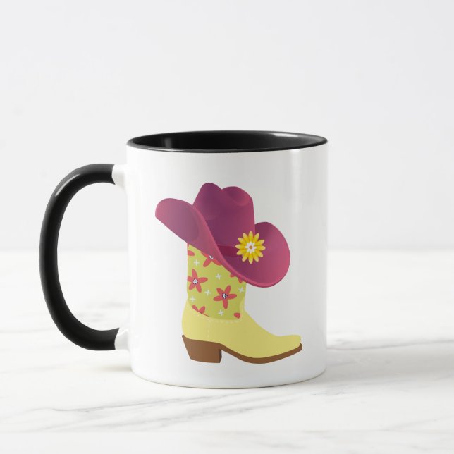 Niedlich Cowboy Boot & Hat Tasse (Links)
