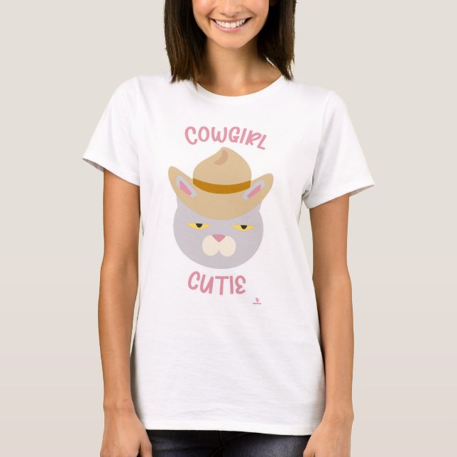 Niedlich Cowboy Hat Country Cat Slogan T-Shirt (Vorderseite)