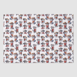 Niedlich Cowboy Snow Leopard Seidenpapier