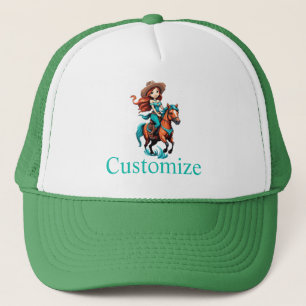 Niedlich Cowgirl Riding Pony Thunder_Cove Truckerkappe