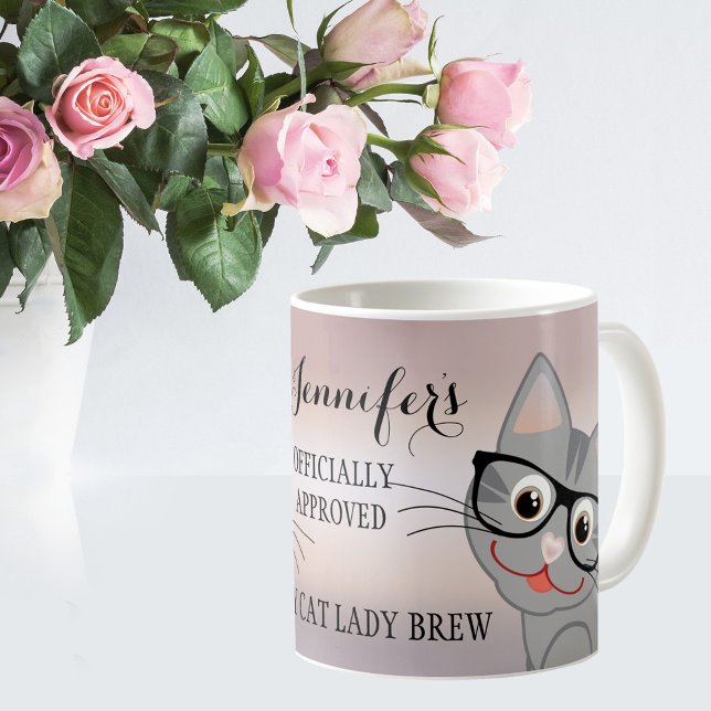 Niedlich Crazy Cat Lady Personalisierte Mug Kaffeetasse (Von Creator hochgeladen)