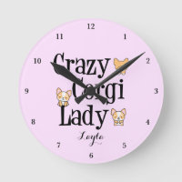 Niedlich Crazy Corgi Lady Personalisiert Pink