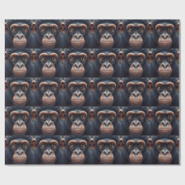 Niedlich Crazy Funny Chimpanzee Anime Portrait Geschenkpapier
