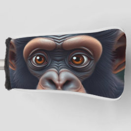 Niedlich Crazy Funny Chimpanzee Anime Portrait Golf Headcover