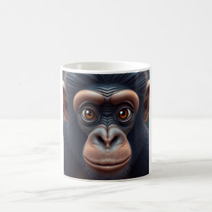 Niedlich Crazy Funny Chimpanzee Anime Portrait Kaffeetasse