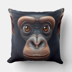 Niedlich Crazy Funny Chimpanzee Anime Portrait Kissen