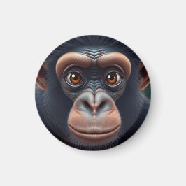 Niedlich Crazy Funny Chimpanzee Anime Portrait Magnet