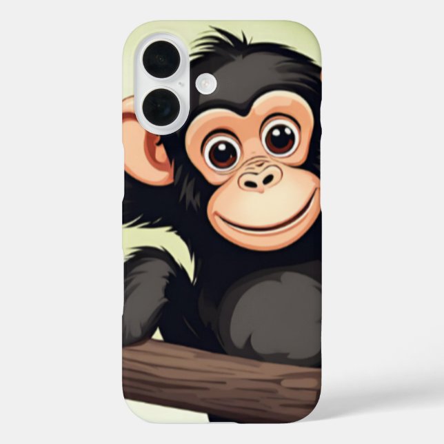 Niedlich Crazy Funny Chimpanzee Cartoon Case-Mate iPhone Hülle (Rückseite)