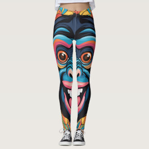 Niedlich Crazy Funny Chimpanzee Leggings