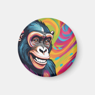 Niedlich Crazy Funny Chimpanzee Magnet
