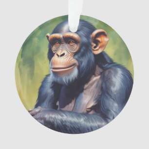 Niedlich Crazy Funny Chimpanzee Ornament
