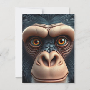 Niedlich Crazy Funny Chimpanzee Postkarte