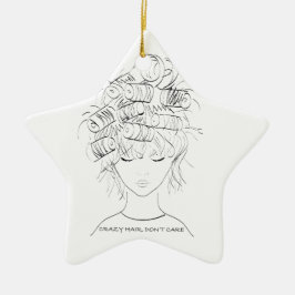 Niedlich Crazy Hair Keramik Ornament