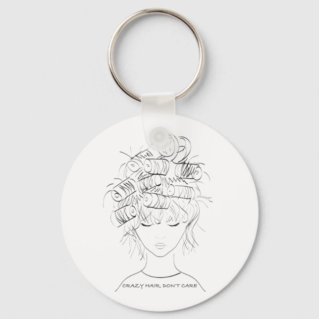 Niedlich Crazy Hair Schlüsselanhänger (Vorderseite)