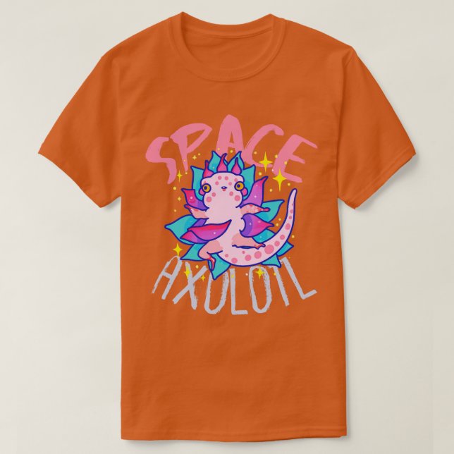 Niedlich Crazy Psycedelic Space Axolotl Artwork T-Shirt (Design vorne)