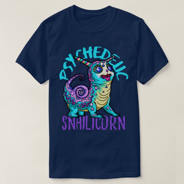Niedlich Crazy Psycedelic Unicorn Artwork 4 T-Shirt (Design vorne)