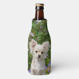 Niedlich Creme Chihuahua Doppy Puppy Foto Flaschenkühler