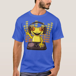 Niedlich Crested Gecko Play DJ Music Shirt