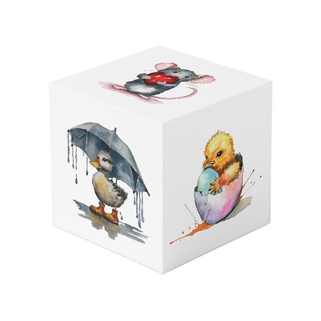 Niedlich Critter Cube Würfel (Vorderseite Schrägansicht)
