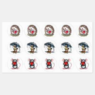 Niedlich Critters Etiketten