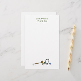 Niedlich Croquet handGezeichnet Mallets Preppy Boh Briefpapier