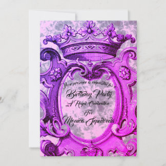 Niedlich Crown Personalisiert Geburtstagsparty Ein Einladung