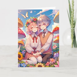 Niedlich Cudly Anime Couple | Liebe Ihr Boo Karte