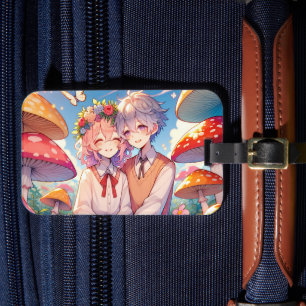 Niedlich Cudly Anime Couple Whimsical Romantic Gepäckanhänger