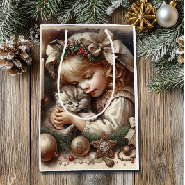 Niedlich Cudly Kitten Weihnachten Mittlere Geschenktüte