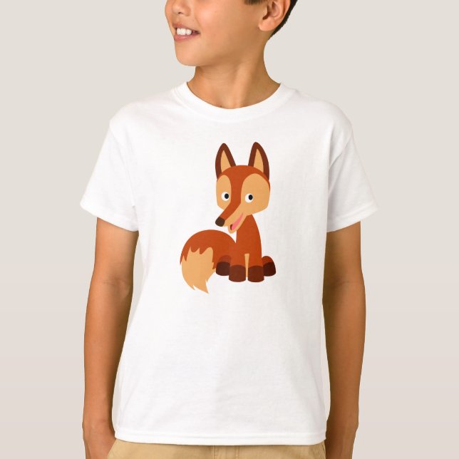 Niedlich Cunning Cartoon Fox Children T - Shirt (Vorderseite)