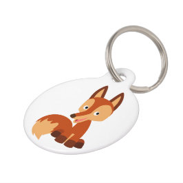 Niedlich Cunning Cartoon Fox Dog Tag Tiermarke