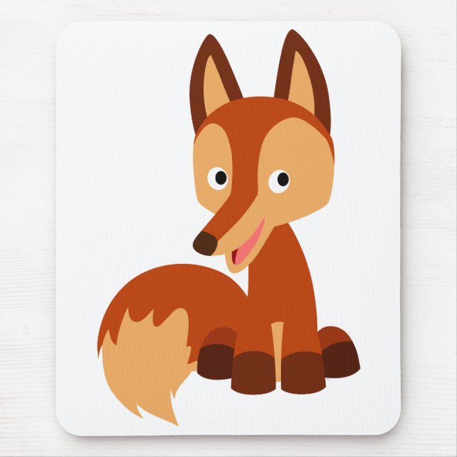 Niedlich Cunning Cartoon Fox Mousepad (Vorne)