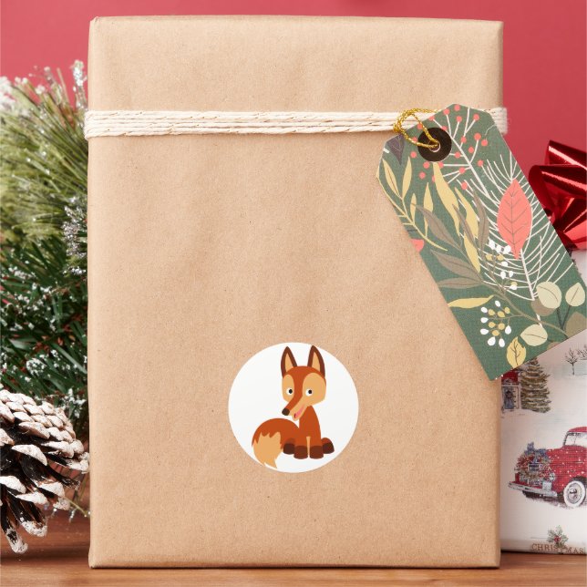 Niedlich Cunning Cartoon Fox Sticker (Feiertag)
