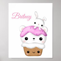 Niedlich Cupcake kawaii Eiscreme personalisiert