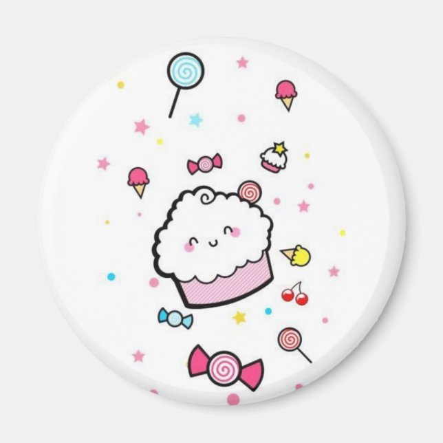 Niedlich Cupcakes Magnet (Vorne)