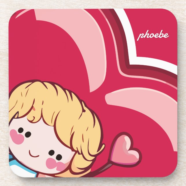 Niedlich Cupid Getränkeuntersetzer (Vorderseite)