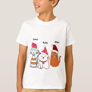 Niedlich Custom Kitty Cat Weihnachten T-Shirt