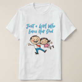 Niedlich Daddy Daughter Cartoon T-Shirt
