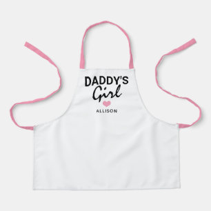 Niedlich Daddys Girl Pink Herz Personalisierte Kin Schürze