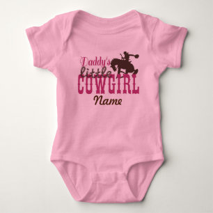 Niedlich Daddy's Little Cowgirl" Baby Bodysuit Strampler