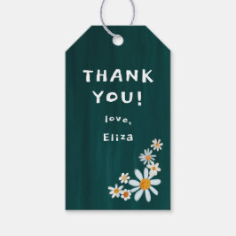 Niedlich Daisies Gouache Custom Baby Shower DANKE Geschenkanhänger