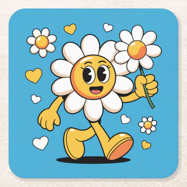 Niedlich Daisy Blue Untersetzer Set (Vorderseite)