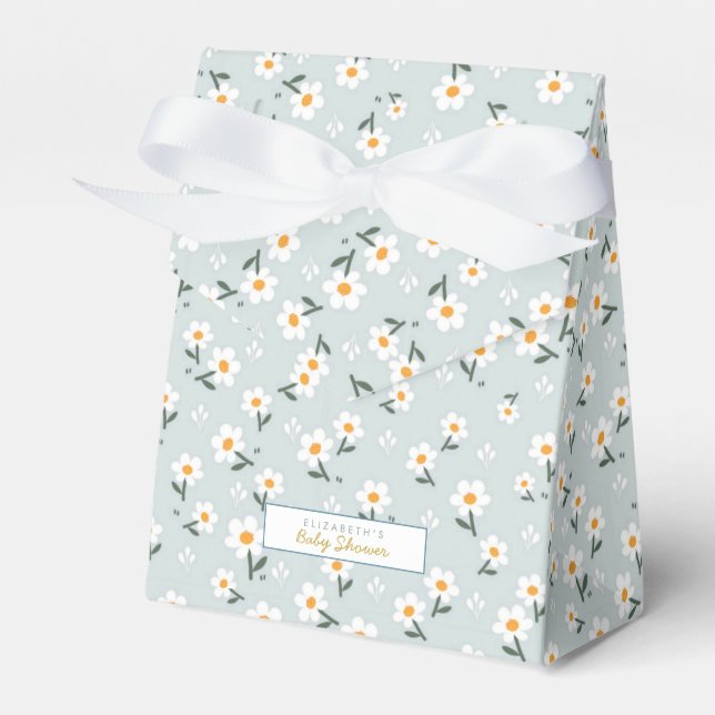 Niedlich Daisy Blue Wildblume Geburtstag / Babydus Geschenkschachtel (Vorderseite)