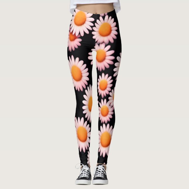 Niedlich Daisy Blume Botanische Musterschule mädch Leggings (Vorderseite)