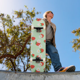 Niedlich Daisy Blume Erdbeere Weihnachts Muster Skateboard