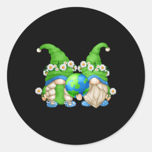 Niedlich Daisy Blume Hippie Couple für Mama und Va Runder Aufkleber