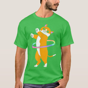 Niedlich Dancer Hula Hooper Cat Hula Hoop T - Shir T-Shirt