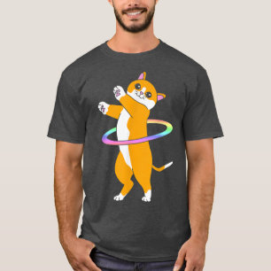 Niedlich Dancer Hula Hooper Cat Hula Hoop T - Shir T-Shirt
