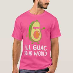 Niedlich Dancing Avocado Vegan Food Graphic Guac I T-Shirt