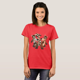 Niedlich Dancing Cartoon Coatimundis Frauen T - Sh T-Shirt
